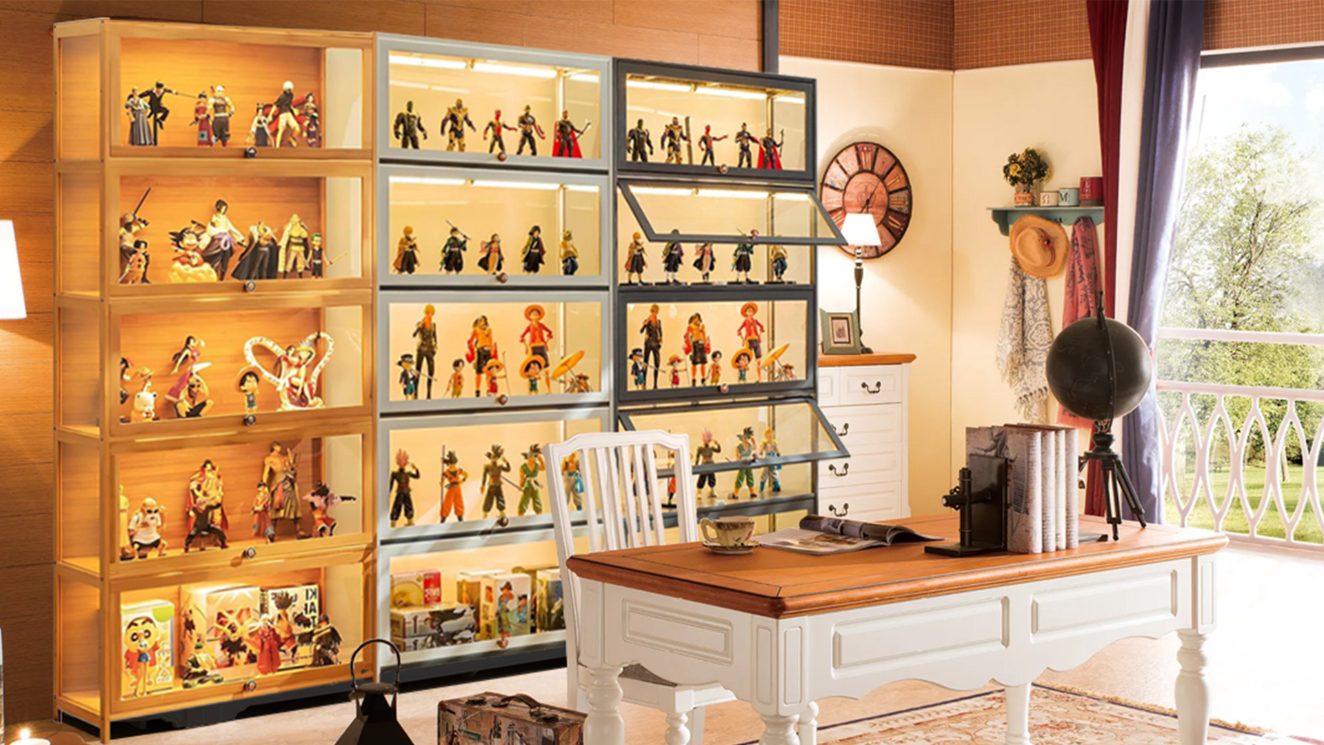 Amazon.co.jp: 3連 ディスプレイフィギュアケース 棚 フィギュアケース